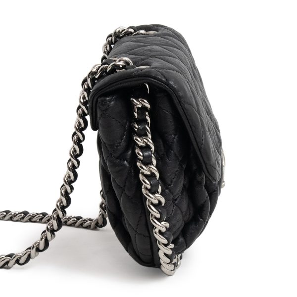 200009772019 4 Chanel A49914 Matelasse Chain Around Lambskin Leather Shoulder Bag Black