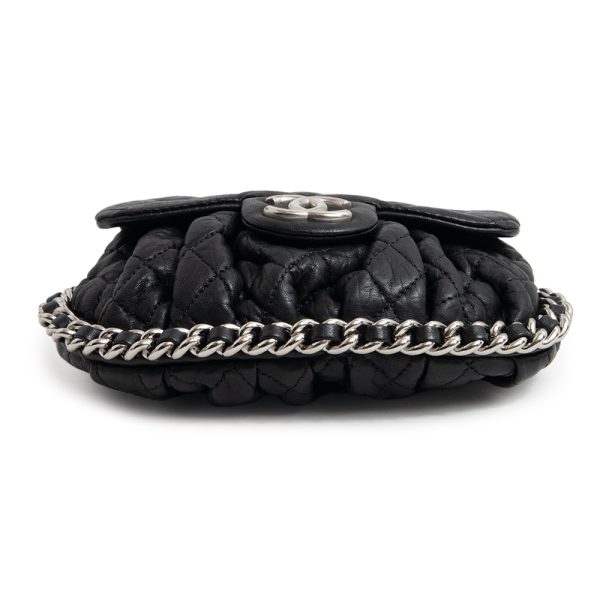 200009772019 7 Chanel A49914 Matelasse Chain Around Lambskin Leather Shoulder Bag Black