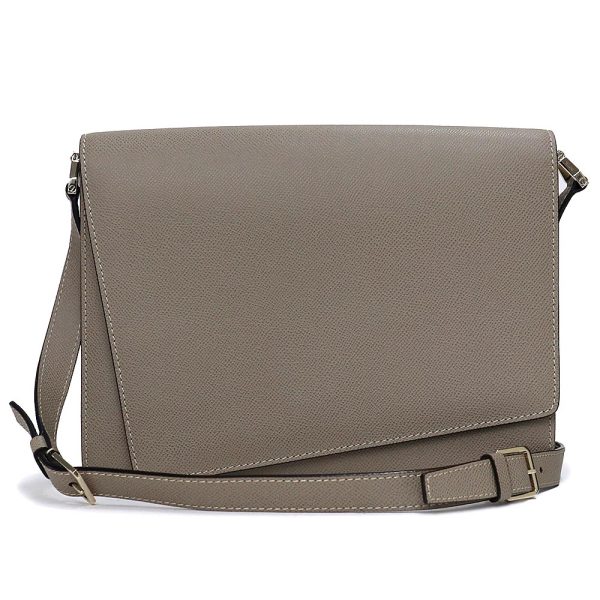 200009907019 Valextra Twist Shoulder Bag Crossbody Gray Beige