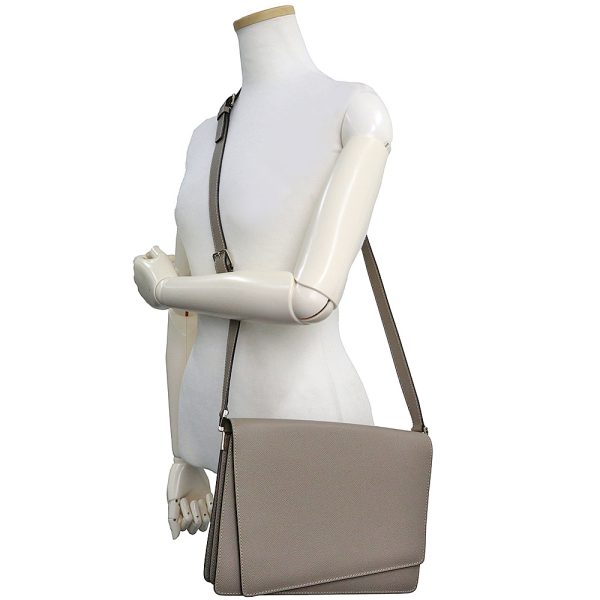 200009907019 8 Valextra Twist Shoulder Bag Crossbody Gray Beige