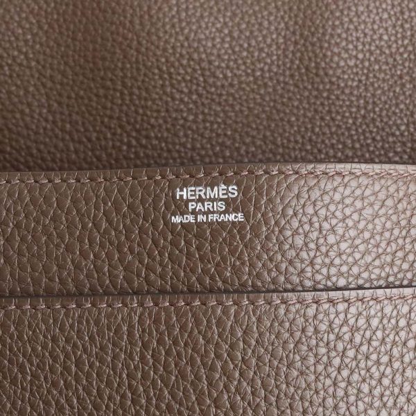 200010106019 8 Hermes Steve Buzas Shoulder Bag Taurillon Clemence Leather Silver