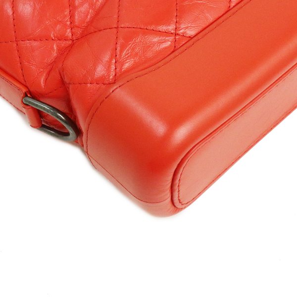 200010108019 12 CHANEL Gabriel Small Calf Leather Hobo Gunmetal Bag Orange