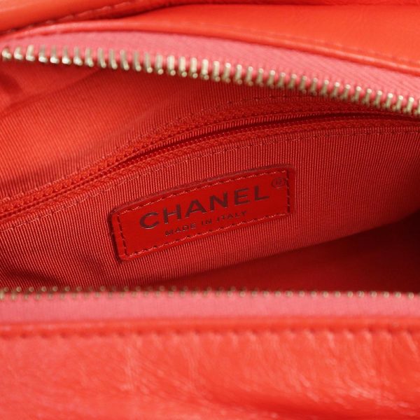 200010108019 9 CHANEL Gabriel Small Calf Leather Hobo Gunmetal Bag Orange
