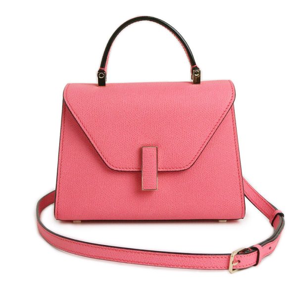 200010117019 Valextra Micro Iside Shoulder Handbag Soft Calfskin Blush Pink