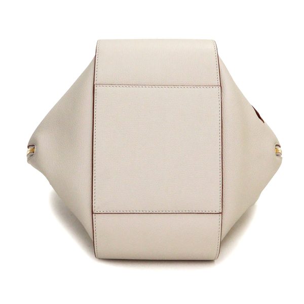 200010154019 7 LOEWE Hammock Pebble Grain Calfskin Leather Light Ghost White