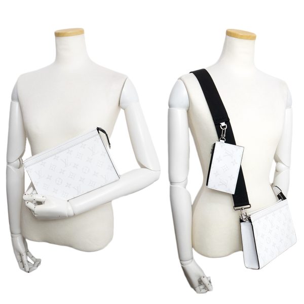 200010195019 8 LOUIS VUITTON Taigarama Gaston Wearable Wallet Crossbody White