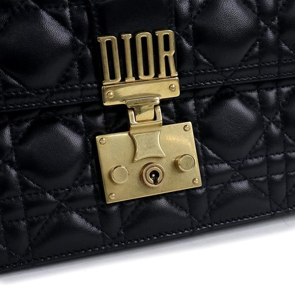 200010333019 11 Christian Dior Dior Addict Chain Shoulder Handbag Cannage Black
