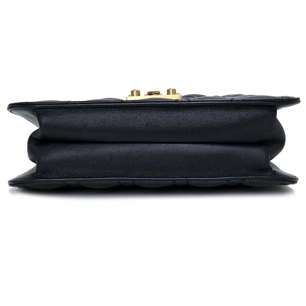 200010333019 7 Christian Dior Dior Addict Chain Shoulder Handbag Cannage Black