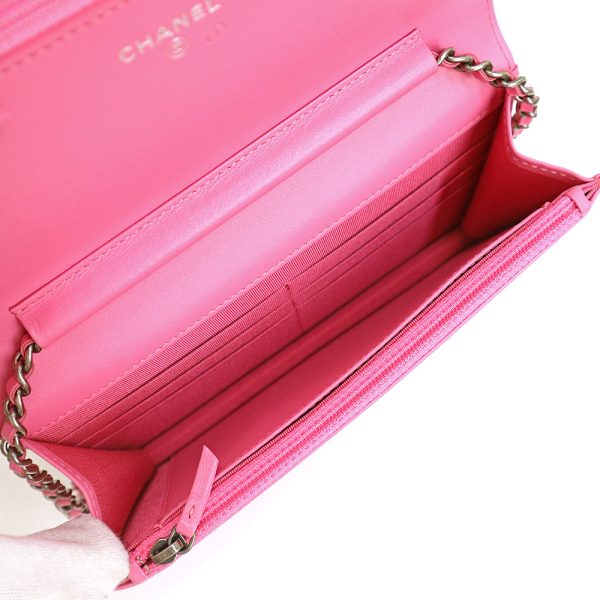 200010475019 2 Chanel Gabriel de Matelasse Chain Wallet Shoulder Bag Calfskin Pink