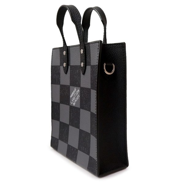 200010513019 4 Louis Vuitton Plastic XS Virgil Abloh Tote Cowhide Leather Noir Black