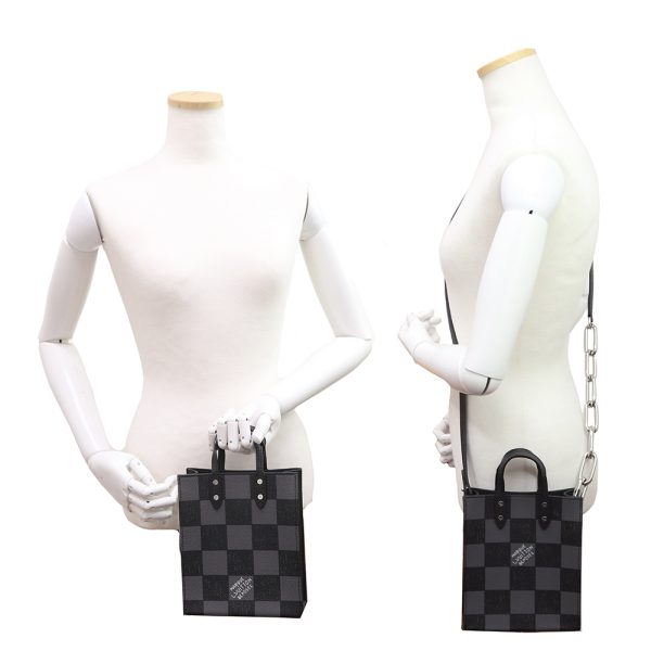 200010513019 8 Louis Vuitton Plastic XS Virgil Abloh Tote Cowhide Leather Noir Black