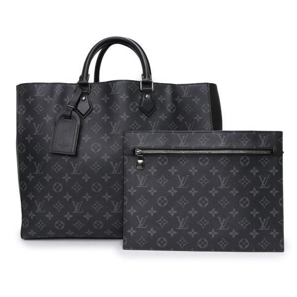 200010642019 Louis Vuitton Grand Sac Tote Handbag Monogram Eclipse Black