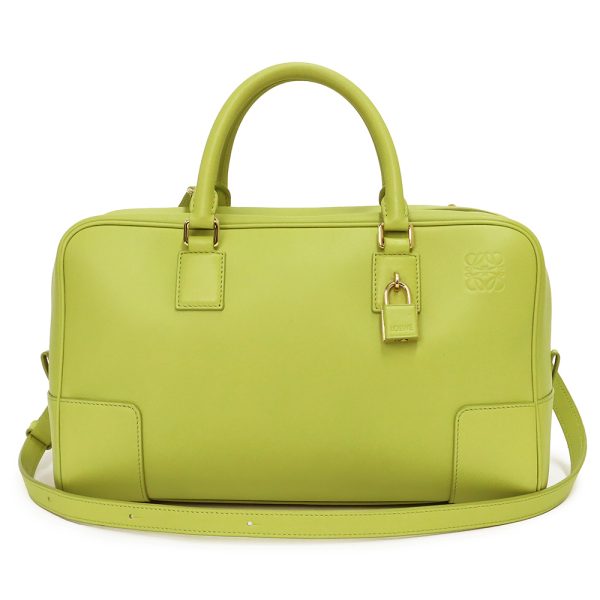 200010652019 Loewe Amazona 28 Crossbody Calfskin Leather Lime Green