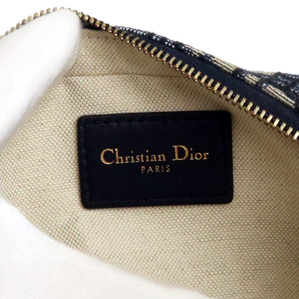 200010893019 9 Christian Dior Waist Belt Pouch Leather Navy Beige