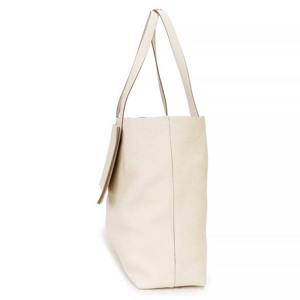 200011108019 5 Hermes Cabasserie 46 Taurillon Clemence Tote Bag Beton White