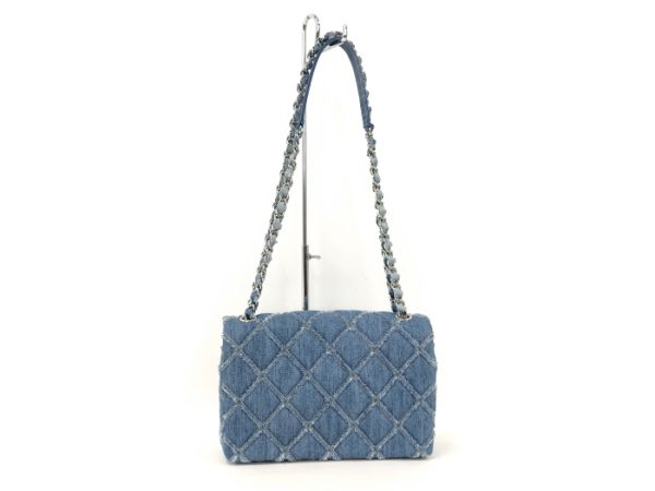 2000111252100118 2 Chanel Chain Shoulder Bag Here Mark Denim Light Blue