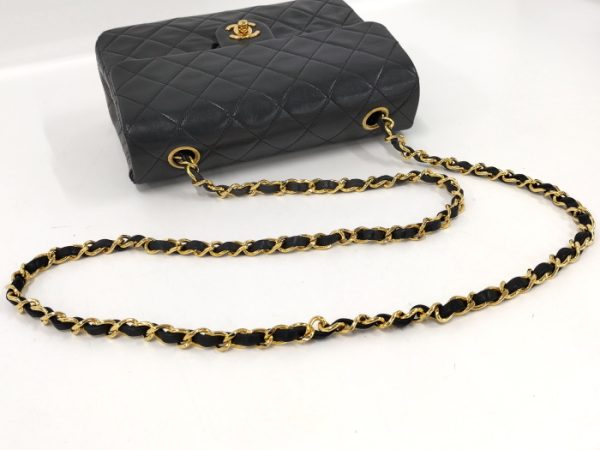 2000111259800110 4 Chanel Mini Matelasse Chain Shoulder Bag Coco Mark Leather Black