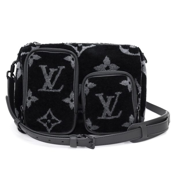 200011475019 Louis Vuitton Bandouliere 25 Monogram Eclipse Taftage Calfskin Black