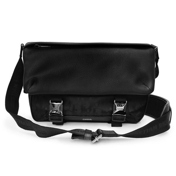 200011567019 Dior Explorer Messenger Bag Calfskin Fabric Black