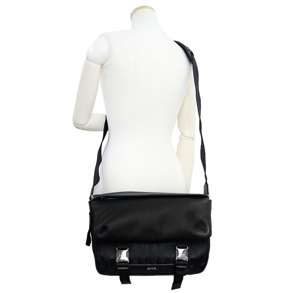 200011567019 8 Dior Explorer Messenger Bag Calfskin Fabric Black