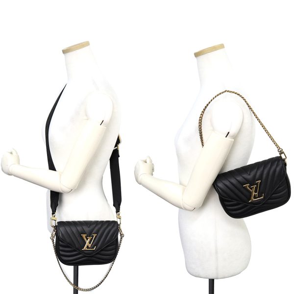 200011800019 9 Louis Vuitton Multi Pochette Chain Shoulder Bag Quilted Calfskin Black