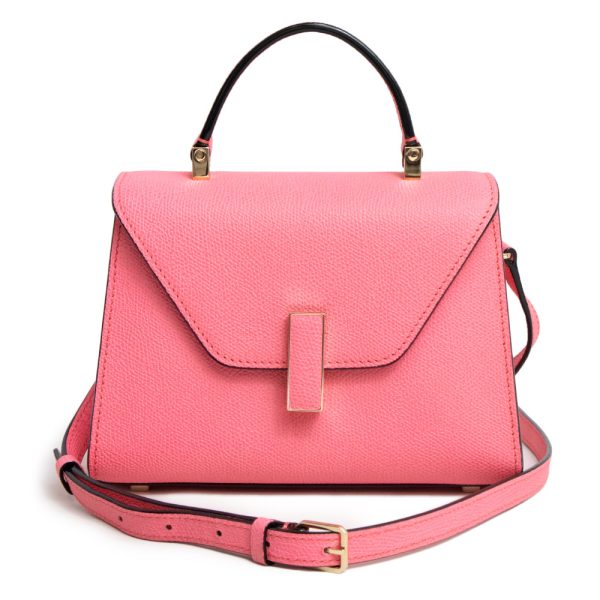 200011804019 Valextra Micro Idide Shoulder Handbag Soft Calf Leather Pink