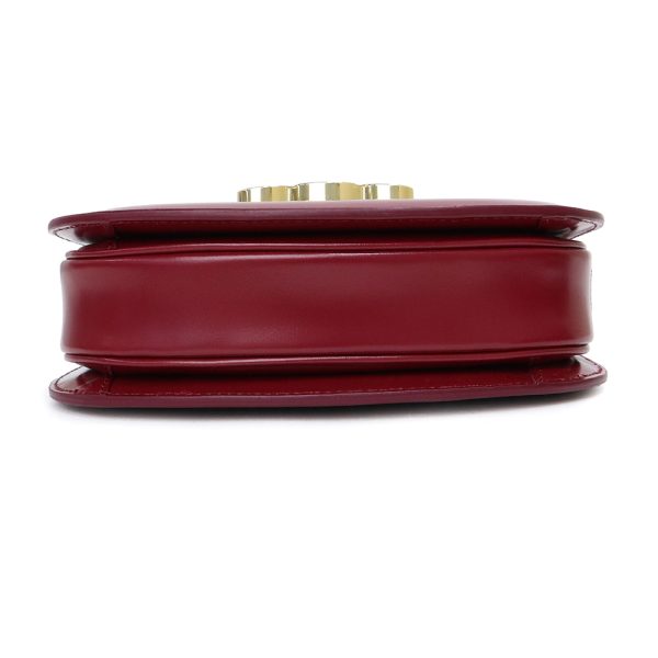 200011844019 7 Celine Bouzas Claire Triomphe Shoulder Bag Shiny Calfskin Carmine Red