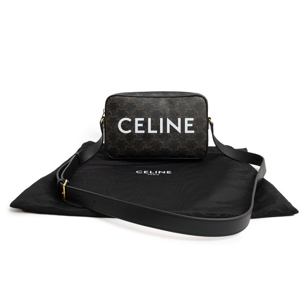 200012058019 2 Celine Medium Messenger Shoulder Bag Black