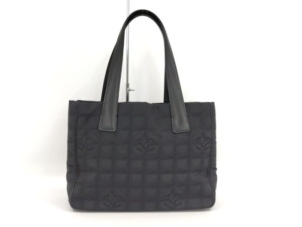 2000121257200108 2 CHANEL New Travel Line Tote PM Coco Mark Nylon Black