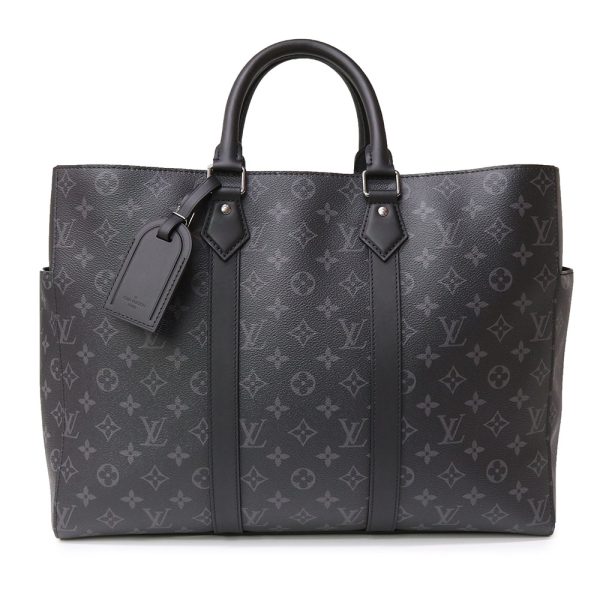 200012195019 Louis Vuitton Sac Pla 24H Monogram Eclipse Shoulder Handbag Black