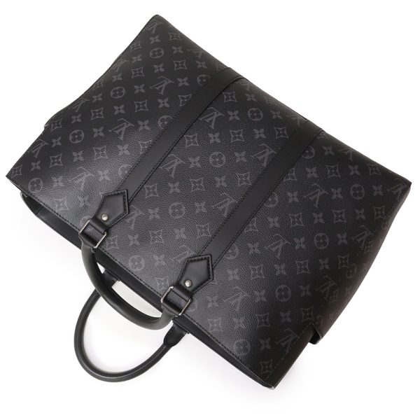 200012195019 6 Louis Vuitton Sac Pla 24H Monogram Eclipse Shoulder Handbag Black