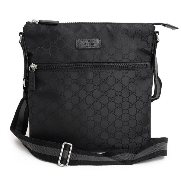 200012291019 Gucci Messenger Shoulder Bag Crossbody Nylon Black