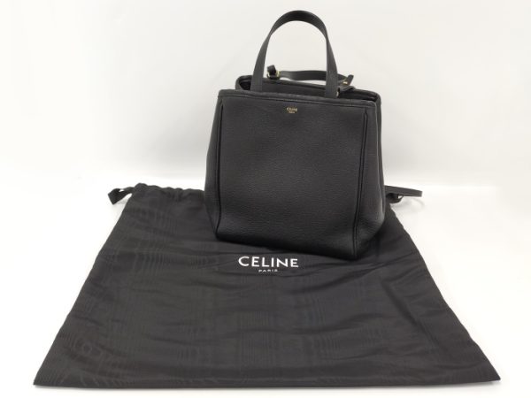 2000123258800043 10 Celine Crossford Cover 2Way Tote Bag Handbag Leather Black