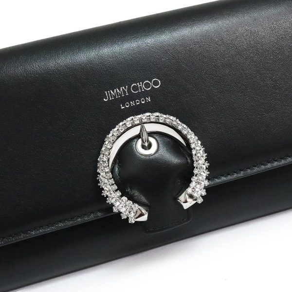 200012329019 10 Jimmy Choo Crystal Shoulder Chain Wallet Black