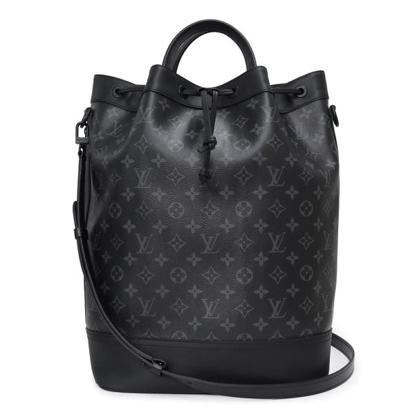 200012440019 Louis Vuitton Maxi Noe Monogram Eclipse Sling Handbag Black