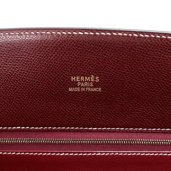 200012447019 9 Hermes White Bus GM Handbag Lycee Leather Rouge H Red Gold