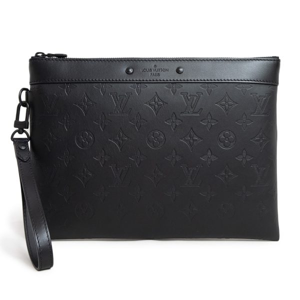 200012511019 Louis Vuitton Pochette to Go Monogram Shadow Black