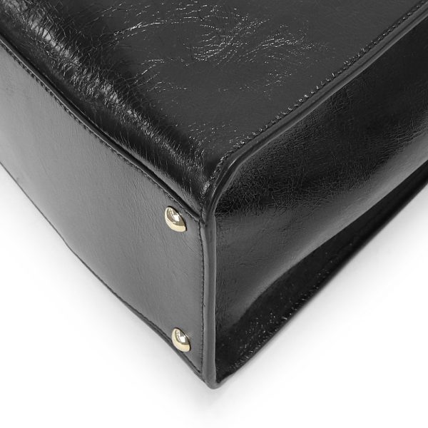 200012539019 10 Fendi Peekaboo X Rite Handbag Mink Leather Black
