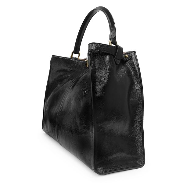 200012539019 4 Fendi Peekaboo X Rite Handbag Mink Leather Black