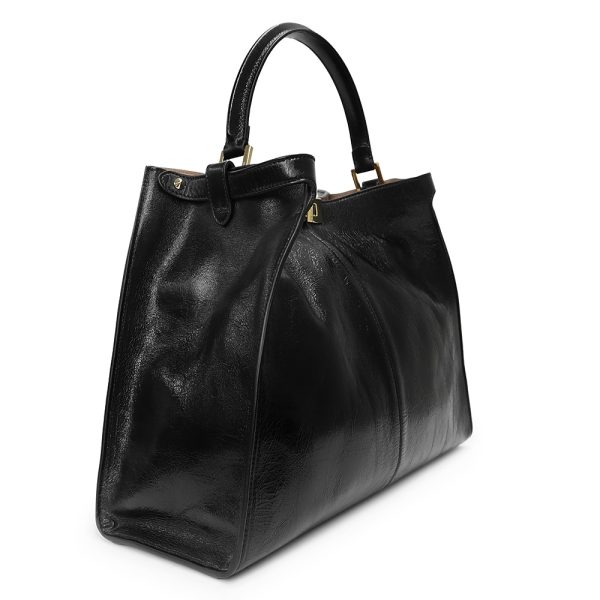 200012539019 5 Fendi Peekaboo X Rite Handbag Mink Leather Black
