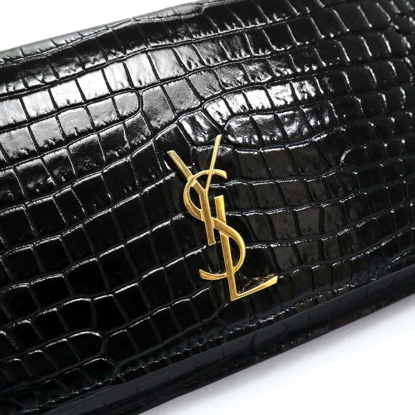 200012609019 9 Saint Laurent Monogram Chain Shoulder Leather Black