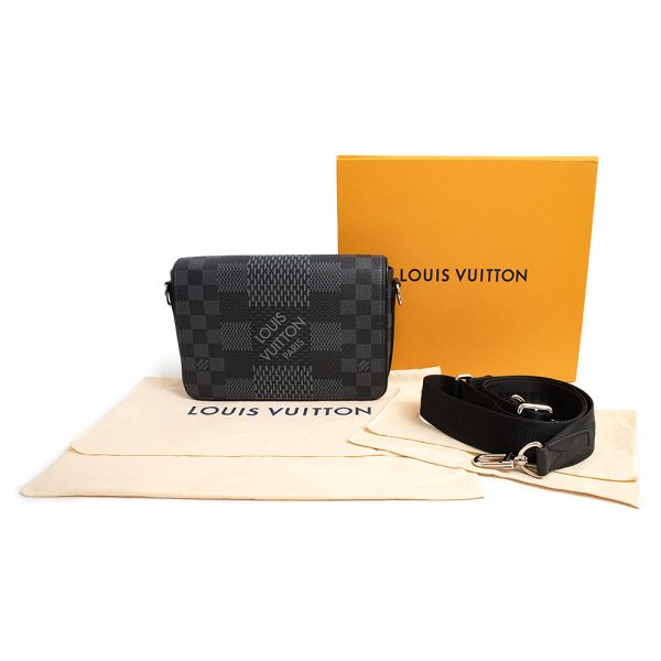 200012616019 2 Louis Vuitton Studio Messenger Bag Damier Graphite Black Leather