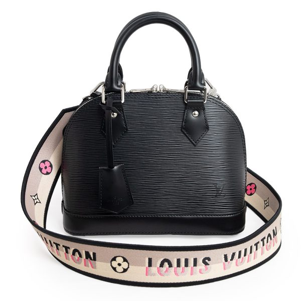 200012618019 Louis Vuitton Alma BB Shoulder Handbag Epi Leather Noir Silver