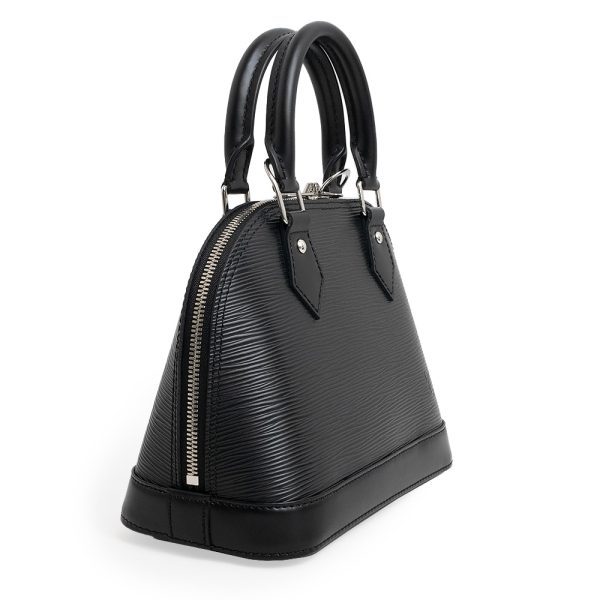 200012618019 4 Louis Vuitton Alma BB Shoulder Handbag Epi Leather Noir Silver