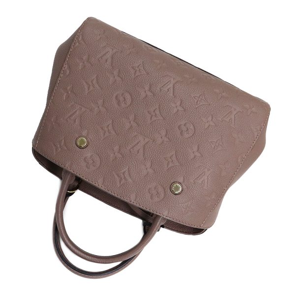 200012620019 6 Louis Vuitton Montaigne BB Shoulder Crossbody Empreinte Taupe Gold