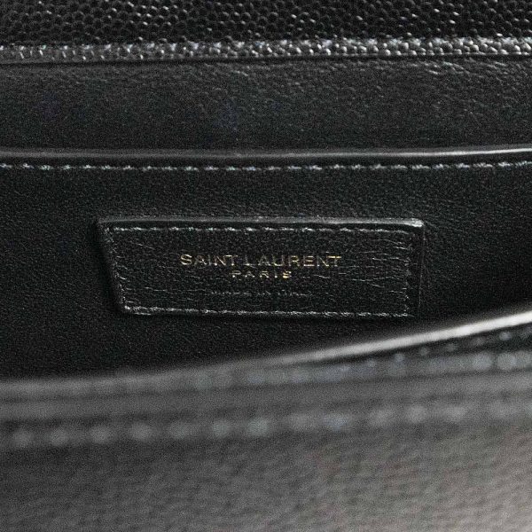 200012728019 10 Yves Saint Laurent Cassandra Shoulder Handbag Calfskin Black