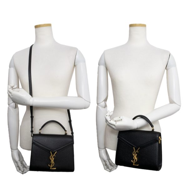 200012728019 9 Yves Saint Laurent Cassandra Shoulder Handbag Calfskin Black
