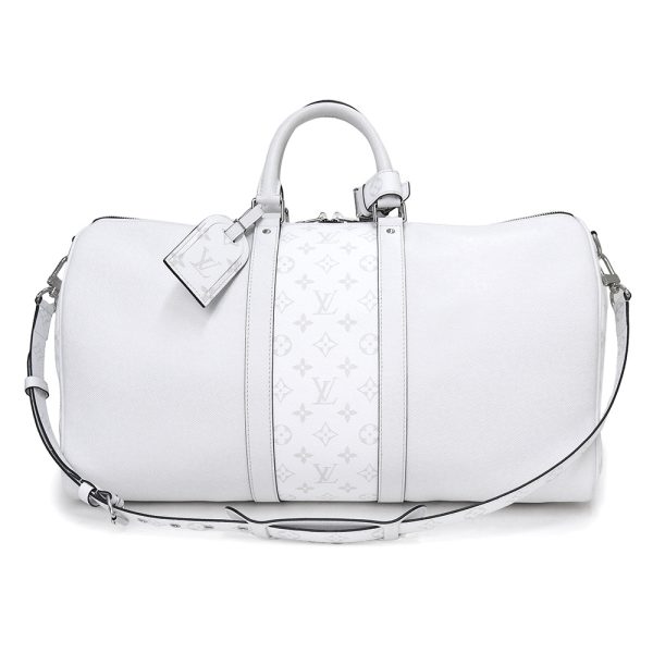 200012737019 Louis Vuitton Bandouliere Taiga Leather Monogram Taigarama White