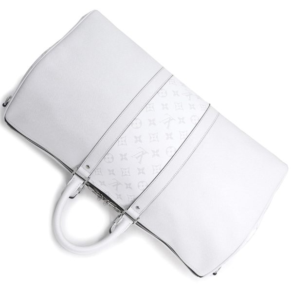 200012737019 6 Louis Vuitton Bandouliere Taiga Leather Monogram Taigarama White