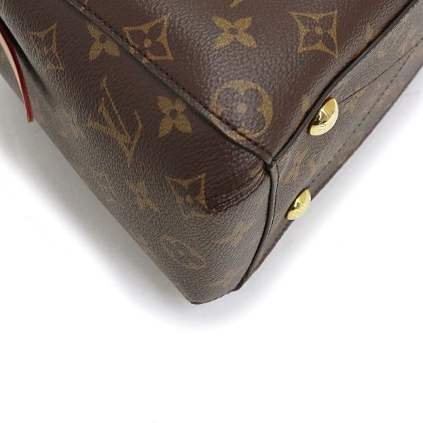 200012874019 10 Louis Vuitton Montaigne Shoulder Handbag Diagonal Monogram Brown Gold